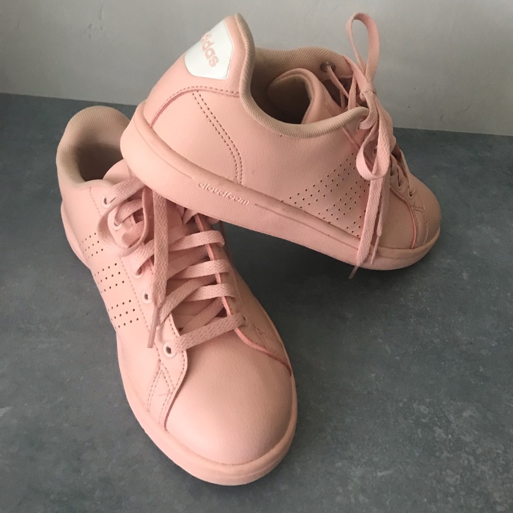 Pink adidas Neo Stan Smith shoes